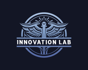 Lab - Medical Lab Caduceus logo design