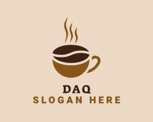 Hot Coffee Bean Logo
