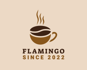 Hot Coffee Bean logo design