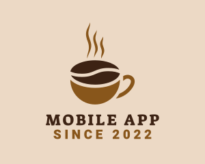 Hot Coffee - Hot Coffee Bean logo design