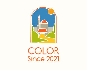 Colorful Medieval Castle  logo design