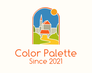 Colorful Medieval Castle  logo design