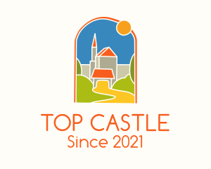 Colorful Medieval Castle  logo design