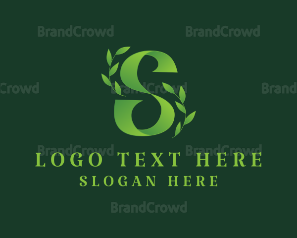 Organic Farm Letter S Logo