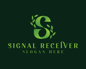 Organic Natural Letter S logo design