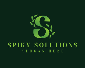 Organic Natural Letter S logo design