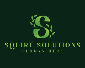 Organic Natural Letter S logo design