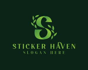 Organic Natural Letter S logo design