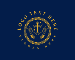 Sacrament - Missionary Hand Cross logo design