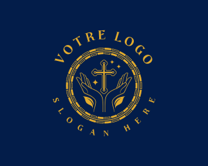 Catholic - Missionary Hand Cross logo design