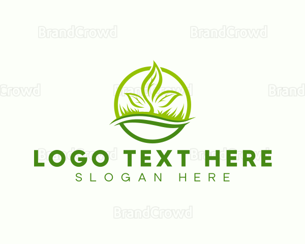 Leaf Grass Lawn Logo