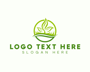 Environmental - Leaf Grass Lawn logo design