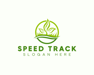 Leaf Grass Lawn Logo