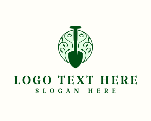 Gardening Tool - Botanical Garden Shovel logo design