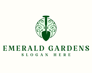 Botanical Garden Shovel logo design