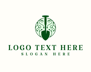 Landscape Gardener - Botanical Garden Shovel logo design