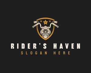 Vintage Motorcycle Rider logo design