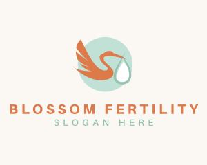 Stork Bird Delivery logo design