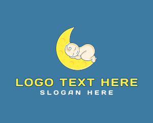 Baby Sleeping Moon Logo