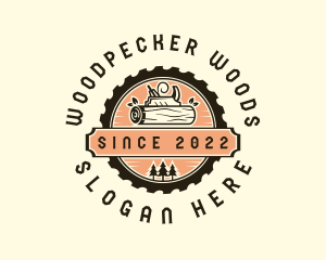 Wood Carpentry Tools logo design