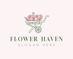 Garden Flower Cart logo design