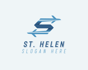 Plane Forwarding Letter S logo design