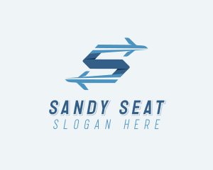 Plane Forwarding Letter S logo design