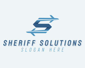 Plane Forwarding Letter S logo design