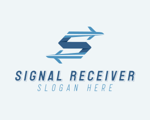 Plane Forwarding Letter S logo design