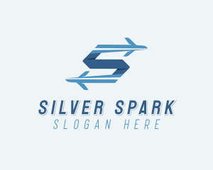 Plane Forwarding Letter S logo design