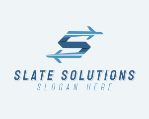 Plane Forwarding Letter S logo design