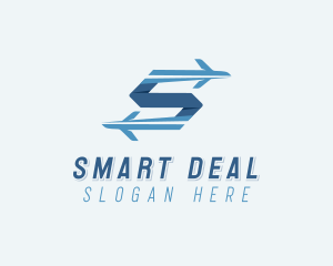 Plane Forwarding Letter S logo design