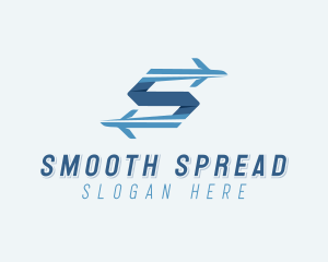 Plane Forwarding Letter S logo design