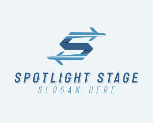 Plane Forwarding Letter S logo design