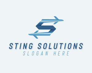 Plane Forwarding Letter S logo design