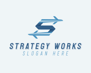 Plane Forwarding Letter S logo design