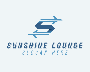 Plane Forwarding Letter S logo design