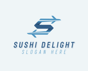 Plane Forwarding Letter S logo design