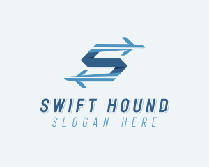 Plane Forwarding Letter S logo design