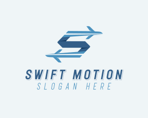 Plane Forwarding Letter S logo design