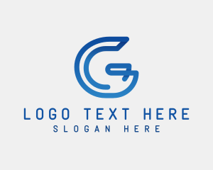 Online - Digital Gradient Letter G logo design