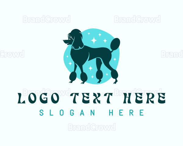 Poodle Pet Grooming Logo