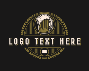 Map - Beer Brewery Wyoming logo design