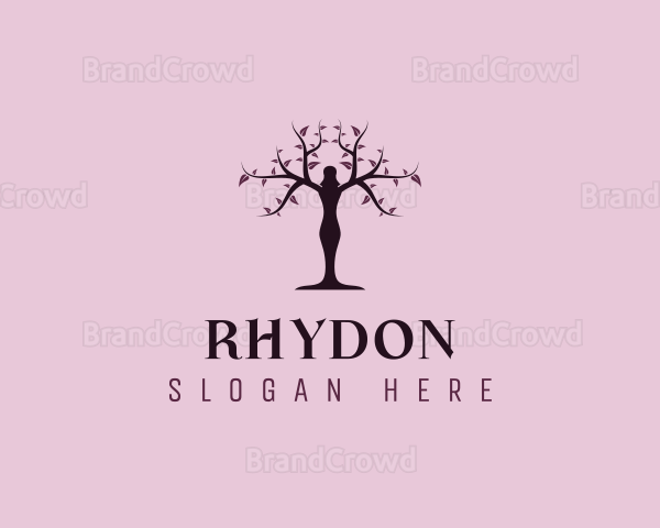 Beauty Spa Woman Tree Logo