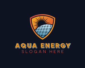 Solar Energy Shield logo design