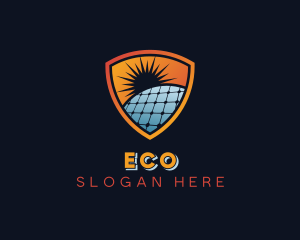 Solar Energy Shield logo design