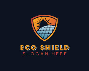 Solar Energy Shield logo design