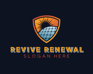 Solar Energy Shield logo design