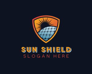 Solar Energy Shield logo design