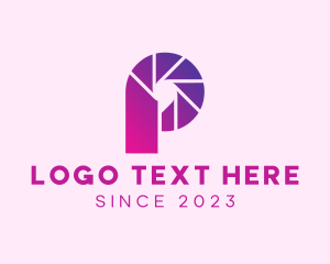 Shoot - Camera Shutter Letter P logo design